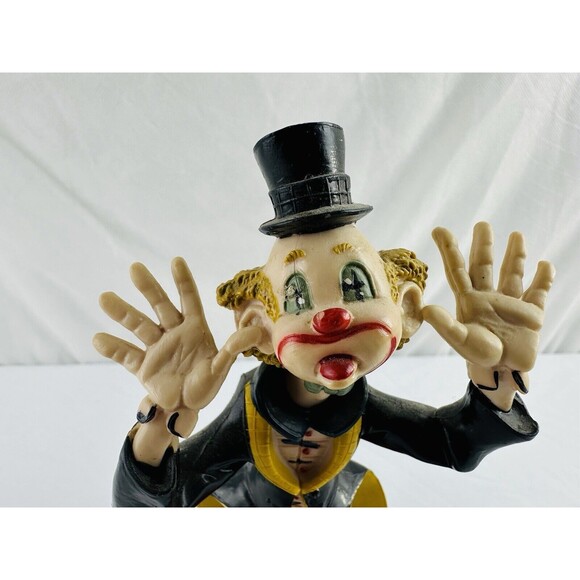 Vintage Fontanini Depose Italy 943 Silly Clown Figurine On Carrara Marble Base - Picture 7 of 16